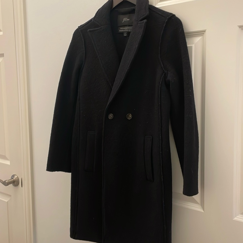 Jcrew Italian Boiled Wool Womens Coat.